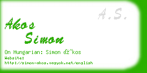 akos simon business card